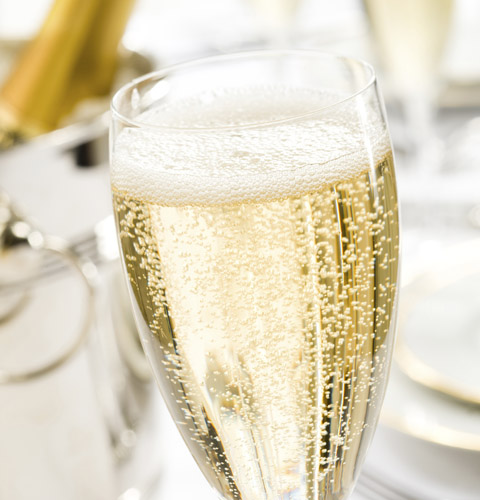 A glass of champagne 